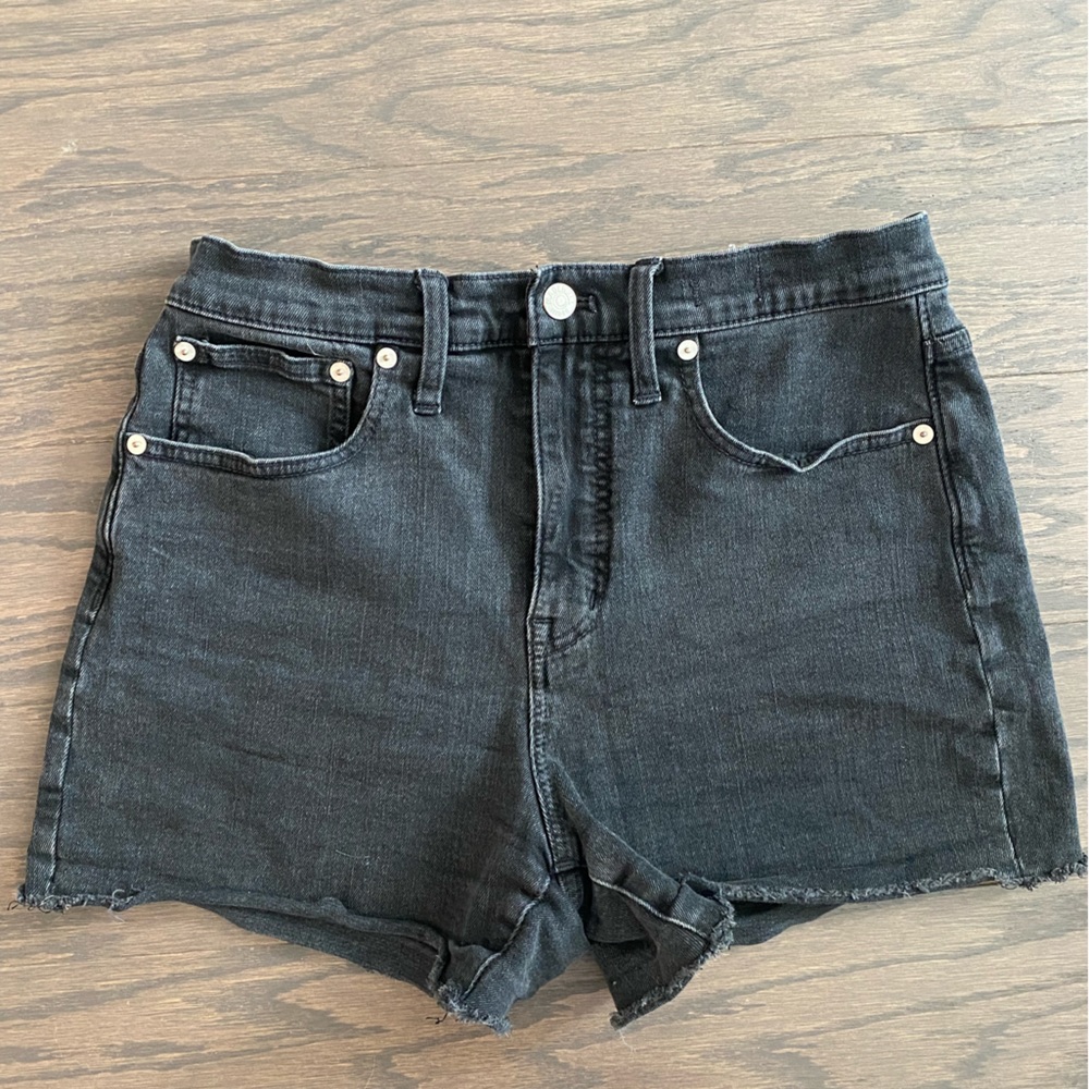 Madewell High Rise Denim Shorts in Lunar Wash